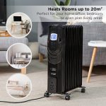Russell Hobbs 2500W/2.5KW Oil Filled Radiator, 11 Fin Portable Electric Heater